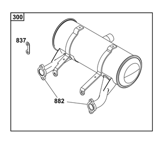 Part Location Diagram of 808911 Briggs and Stratton Muffler